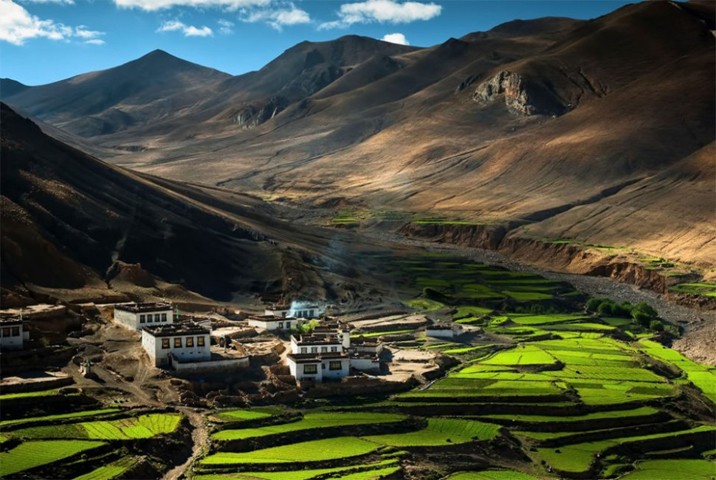 Village in the Himalayas, Tibet