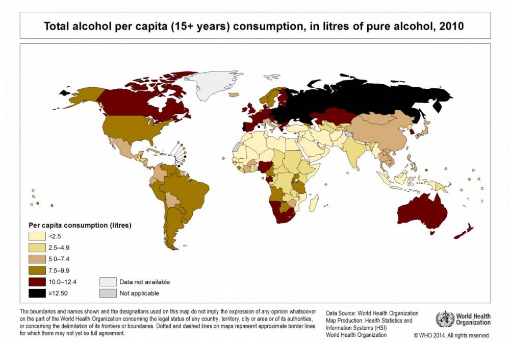 mapa alkohola