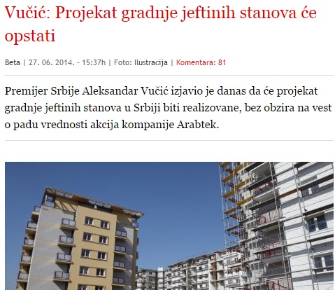 Ništa od jeftinih stanova 1 stanovi