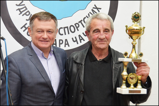Proglašeni najbolji sportisti u 2015. 4 Predsednik Skupštine grada Veljko Negovanović i Dušan Radonjić Ćuka