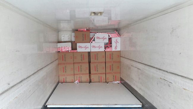 Otkrivene cigarete u kamionu (FOTO) 3 zaplena cigareta