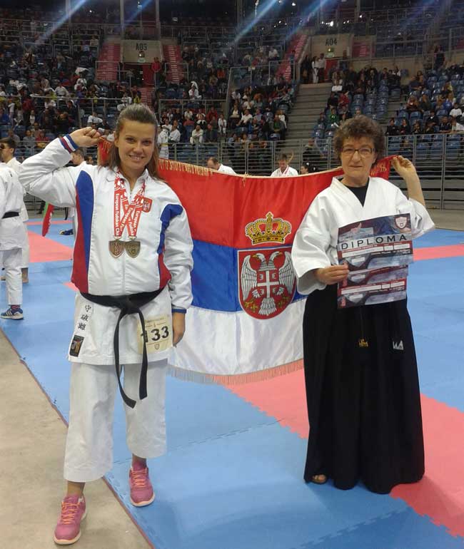 Marija nakon povratka sa Evropskog prvenstva 2 KK Nemanja