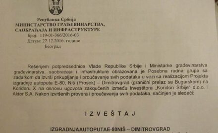 Izveštaj Koridora