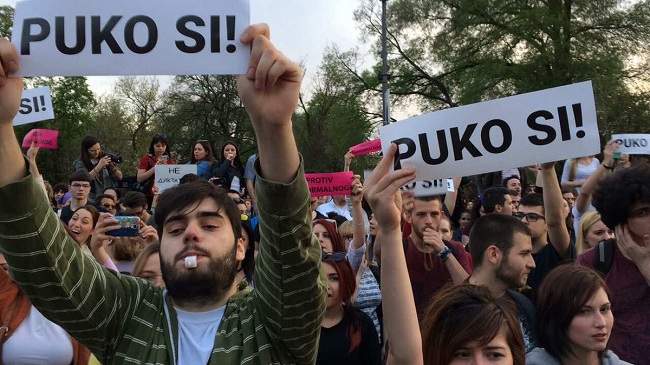 stuentski protest