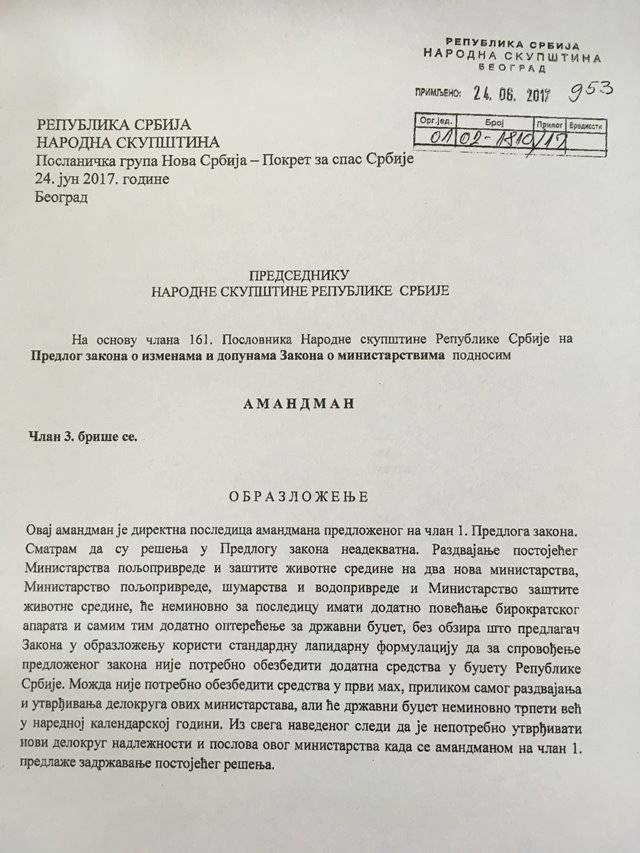 NS podnosi krivične prijave 3 amandman