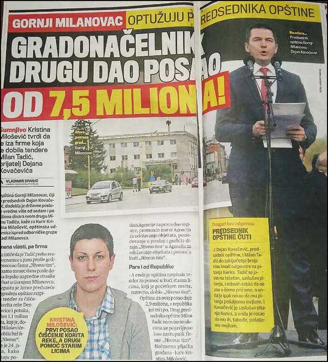 Sve veća zloupotreba vlasti u Gornjem Milanovcu 6 kurir-2