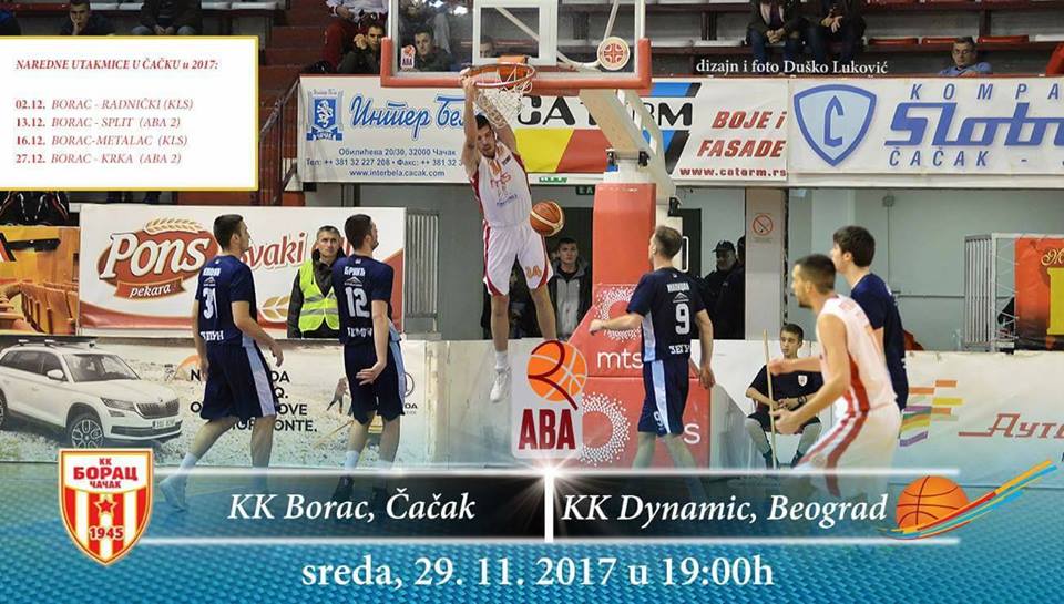 ABA2: Borac večeras dočekuje Dinamik 1 dimanik