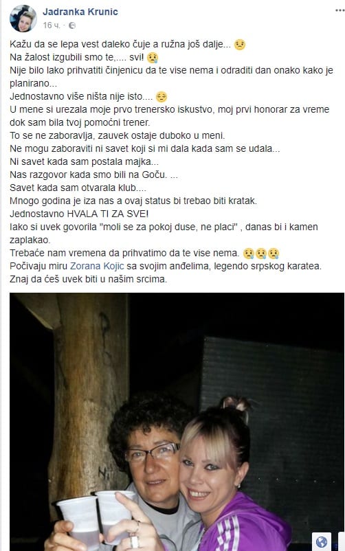 Tragično nastradala poznata čačanska karatiskinja 3 zorana kojic2