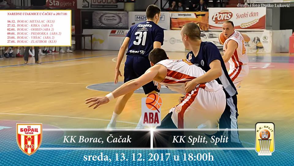 ABA2: Borac dočekuje Split 1 Borac