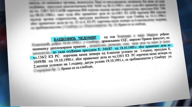 Pomoćnik ministra osuđivan! 2 Backović