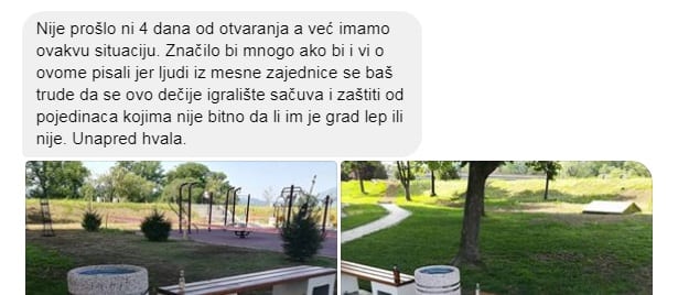 Na NOVOM dečjem igralištu alkohol i flaše (FOTO) 3 ALKOHOL 1