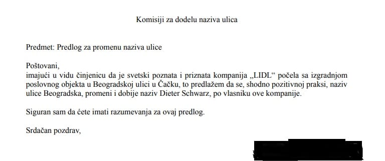 Još jedan investitor dobija ulicu? 2 predlog