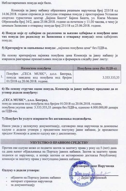 Četiri godine rada lekara kao jedan Cecin nastup 3 ceca ugovor1
