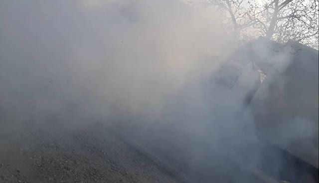 Paljenje na livadama ugrožava vozače, slučaj iz Parmenca (FOTO) 2 dim1