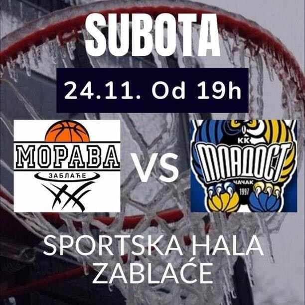 KOŠARKA: Morava dočekuje Mladost 1 zablace