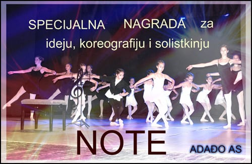 Osam koreografija, osam prvih nagrada 2 note