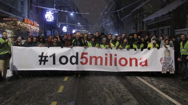 Uprkos snegu na protestu veći broj građana 4 protest