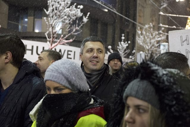 Uprkos snegu na protestu veći broj građana 9 protest9