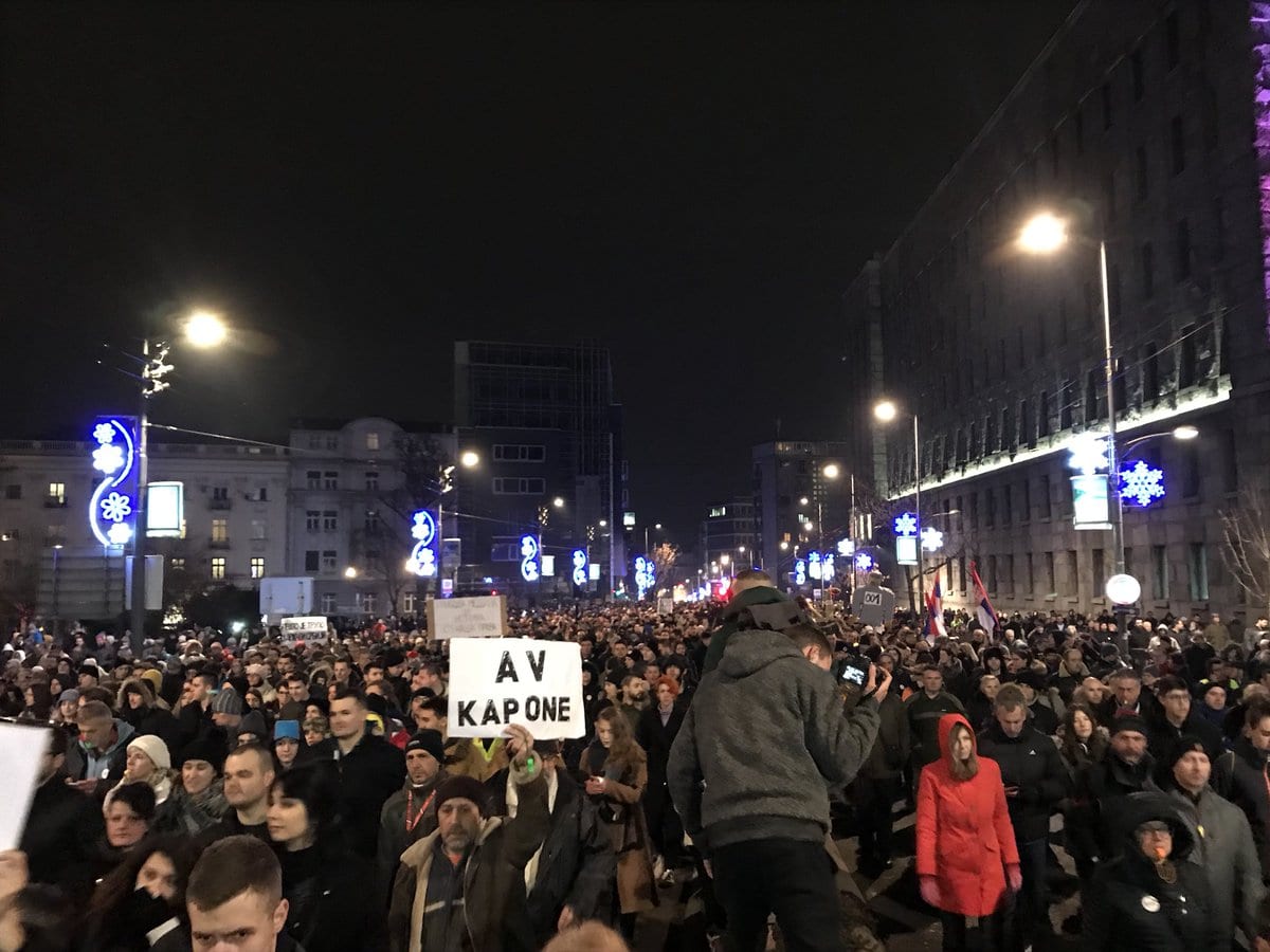 Održan sedmi protest u Beogradu, hiljade ljudi na ulicama u Kragujevcu i Nišu 3 protest1 4