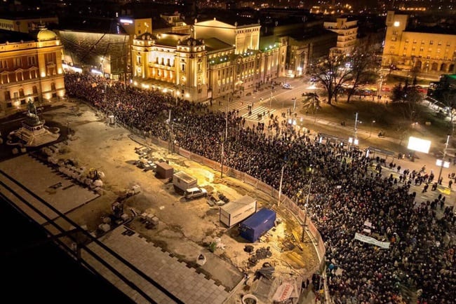 Najmasovniji protesti u Beogradu, građani potpisivali Sporazum sa narodom 1 protest 8