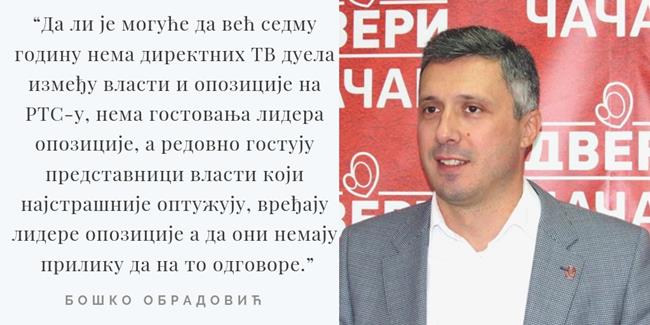 Obradović: Vučić funkcioniše samo pod pritiskom, nastavljamo proteste 2 bosko 1