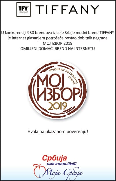 TIFFANY Moj IZBOR 2019 plaketa