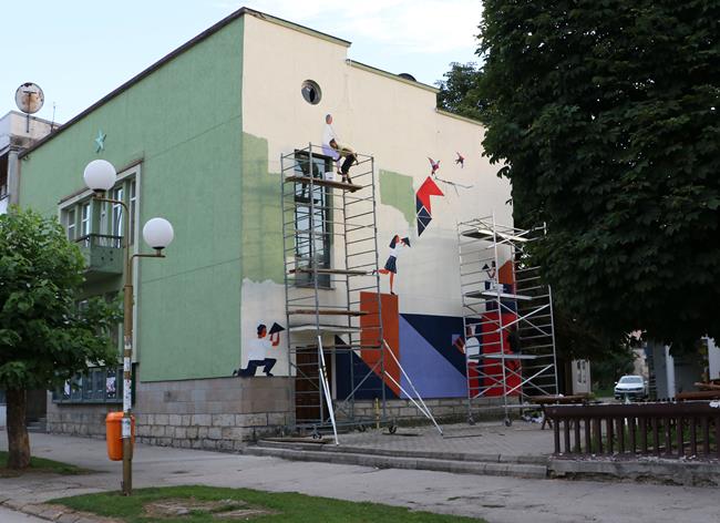 Mural novi simbol Dana kulture u Guči 3 GUCA DANI KULTURE MURAL DZEPOVI 28072019 MNA MILOS LUKIC 01
