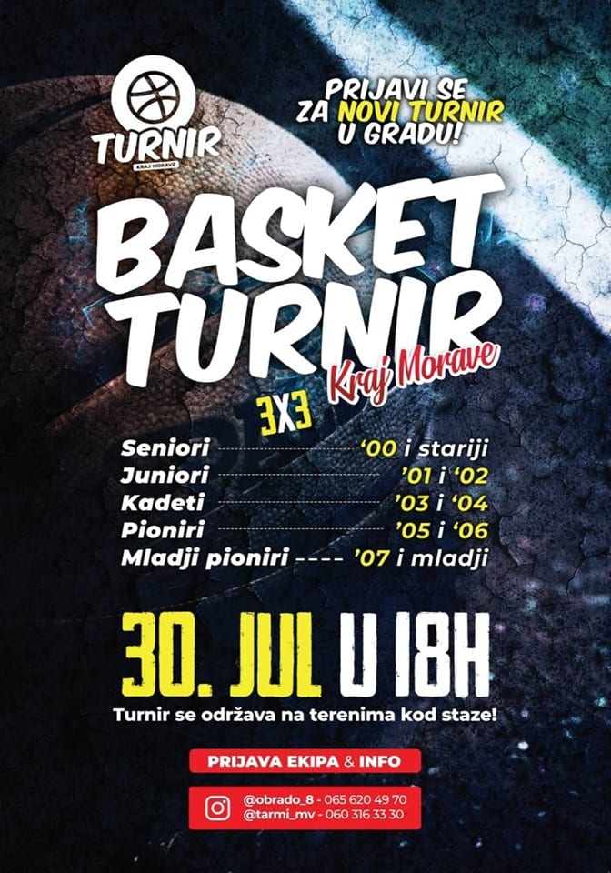 Basket turnir Kraj Morave, prijave u toku! 1 basket