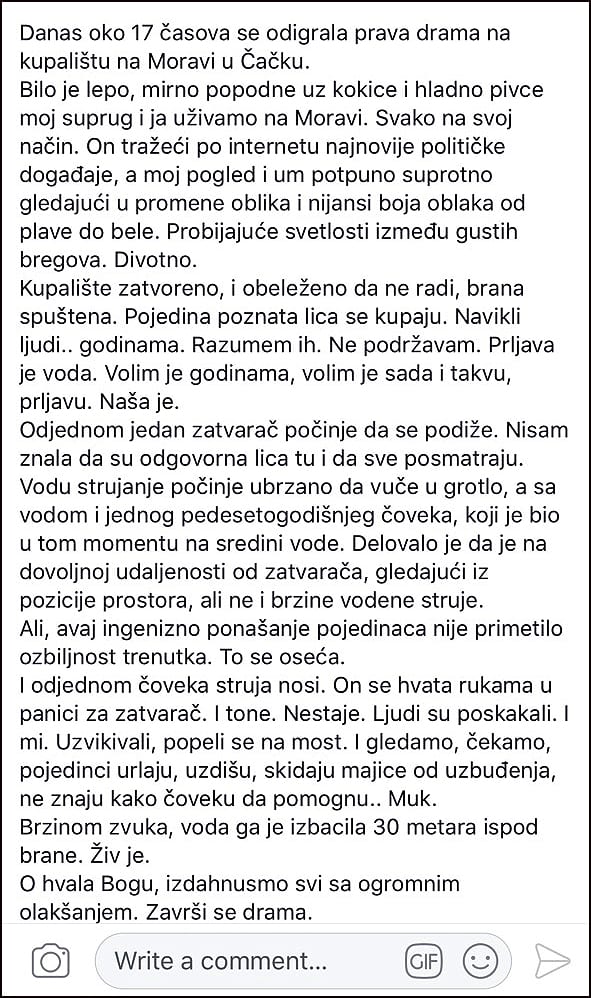 drama na kupalištu