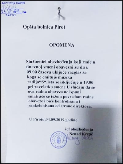 pirotska opomena