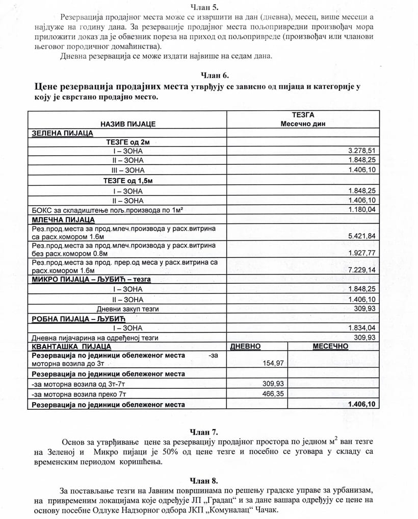 odluka o cenama 2