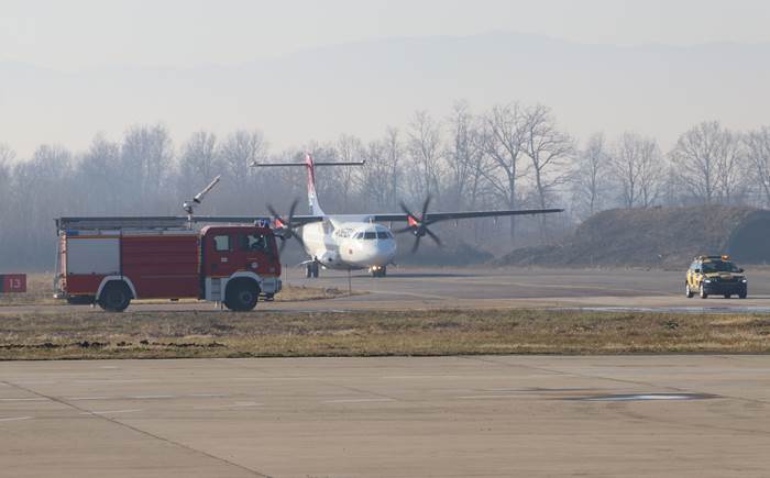 FOTO reportaža sa prvog leta ka Beču 6 KRALJEVO LADJEVCI AVION DOLAZAK MORAVA 17122019 MNA MILOS LUKIC 01
