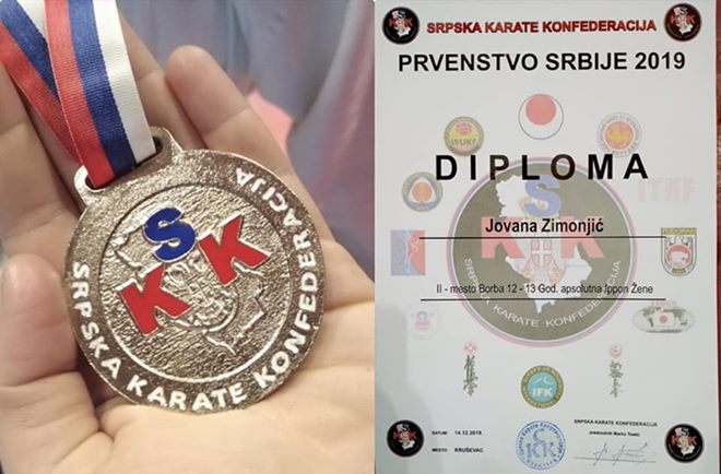 Srebro za Jovanu 5 karate