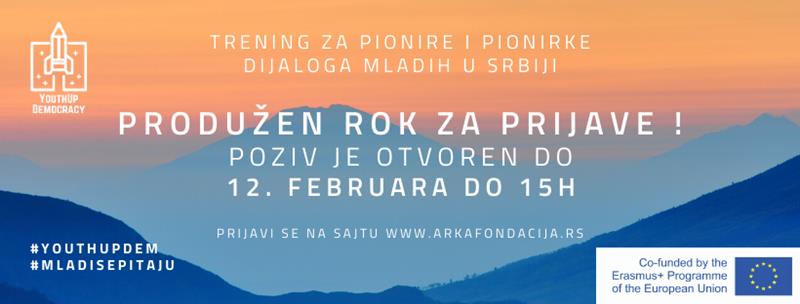 Poziv za pionire i pionirke iz Čačka i Ivanjice 1 Arka Erasmus trening