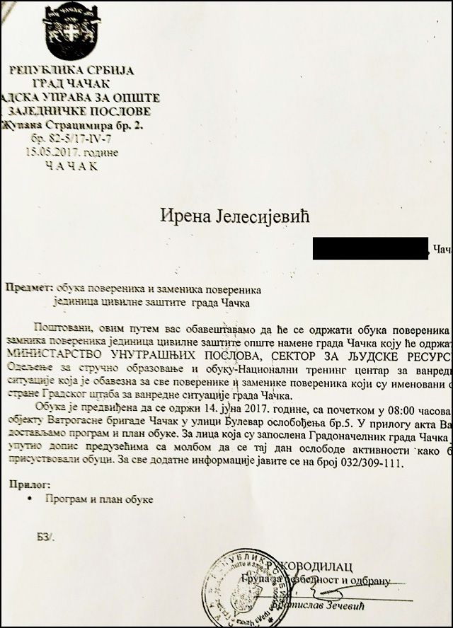Irena vežba CZ