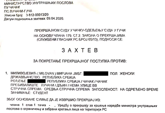 Prekršajni zahtev Mirjana 1 copy 2
