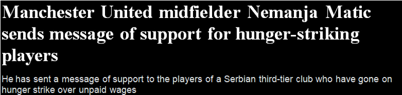 Inostrani mediji o štrajku čačanskih fudbalera 2 indenpendent o borcu