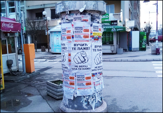 Kampanja u finišu: Uništeni SNS bilbordi 5 vučić te laže