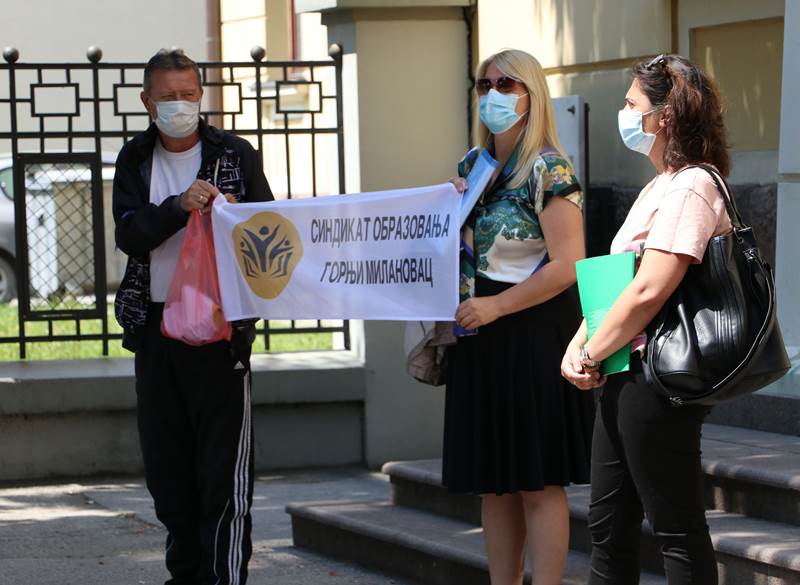 GORNJI MILANOVAC SINDIKATI PROTEST 17072020 MNA MILOS LUKIC 02