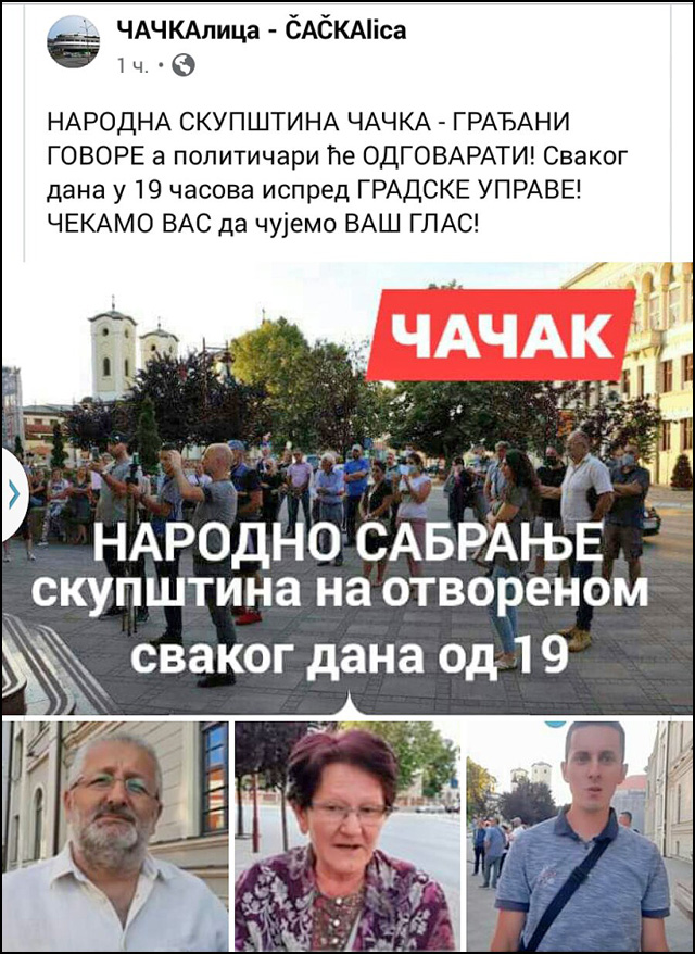 Tema večerašnjeg protesta: Nasilje 2 protest čačak