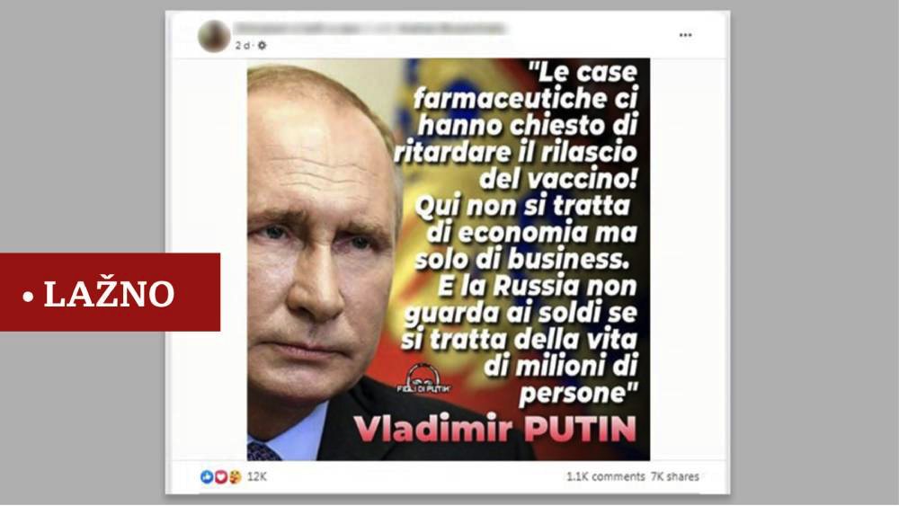 Korona virus i ruska vakcina: Mimovi sa Putinom preplavili društvene mreže 4 putin vakcina rusija lazni citat