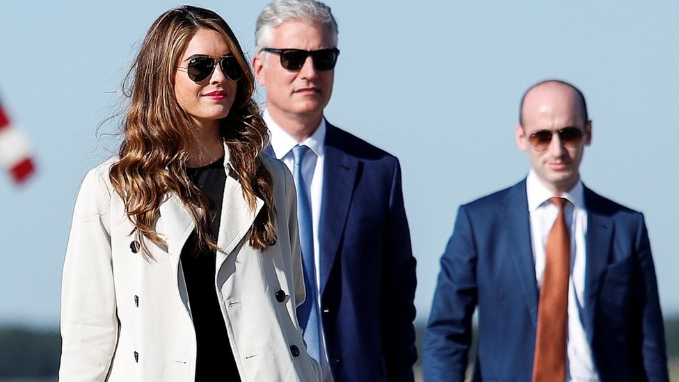 Hope Hicks travels with other White House aides in September 2020