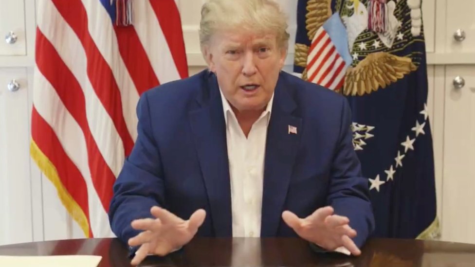 Korona virus: Donald Tramp kaže da je dobro posle druge noći u bolnici, sledeći dani „pravi test" 1 Donald Trump releases a video from his hospital room