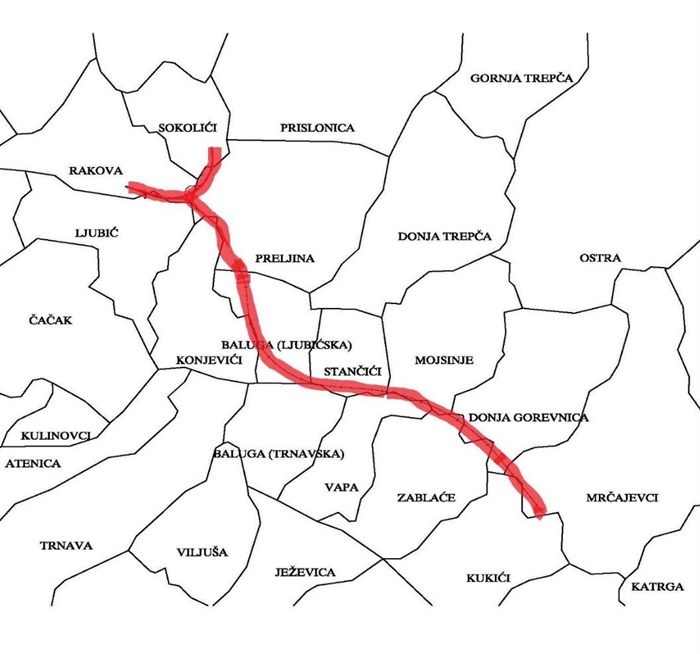 CACAK MORAVSKI KORIDOR TRASA 01102020 MNA KORIDORI SRBIJE