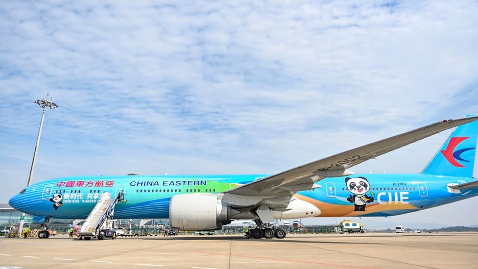 A painted Boeing-777 aircraft of China Eastern Airlines in October 2020