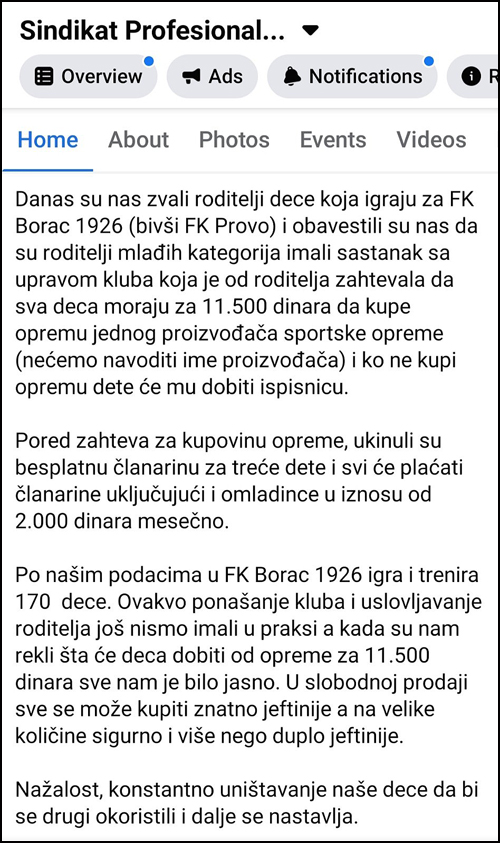Novi skandal u FK Borac 1926 ex Provo 3 fudbal sindikat