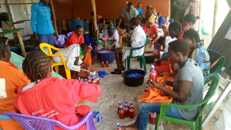 A soap-making workshop in Kakuma