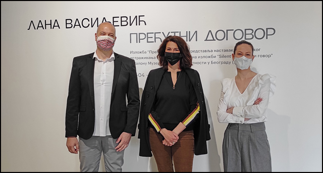 Otvorena izložba Lane Vasiljević 1 Branko Calovic Lana Vasiljevic Marija Radisavcevic