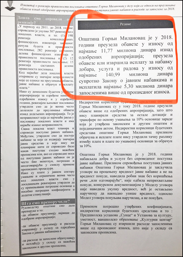 Izvestaj DRI rezime