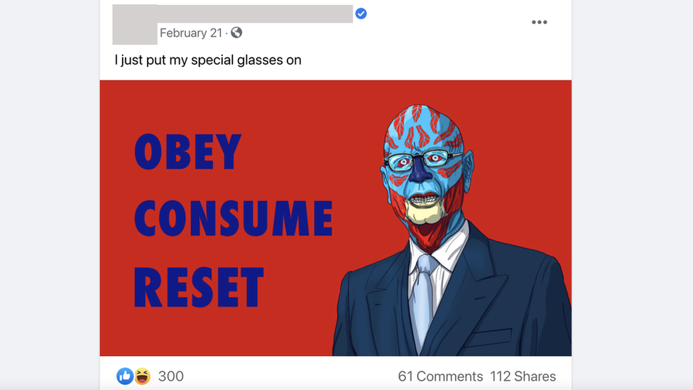 Korona virus, klimatske promene i teorije zavere: Šta je „Veliki reset“ i zašto neki veruju da se svetom upravlja iz jednog centra moći 4 Screenshot of a Great Reset meme on Facebook